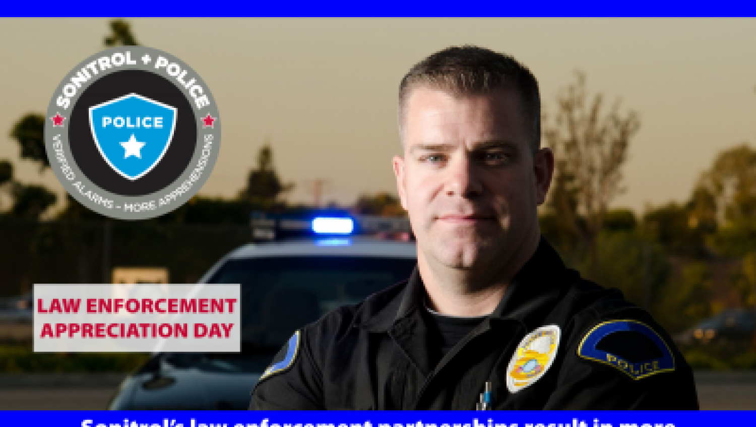 Police officer featured in Sonitrol's Police Appreciation Day
