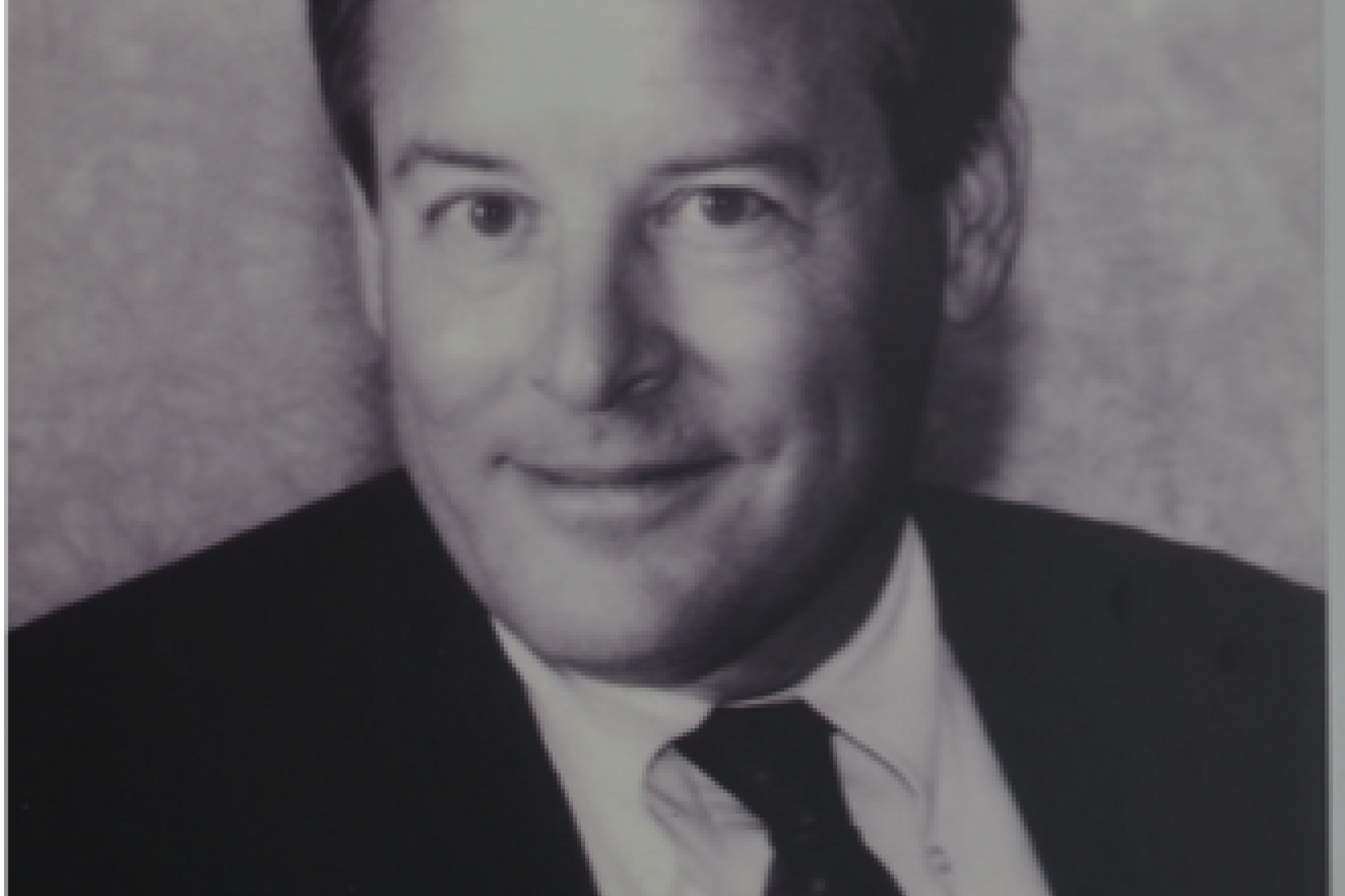 Black and white photo of Harry Fleming