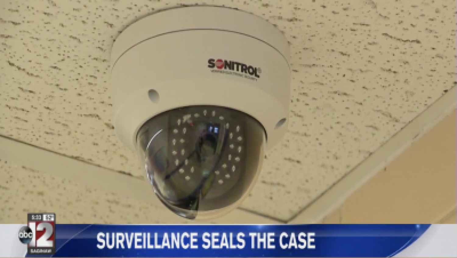 News broadcast of surveillance camera