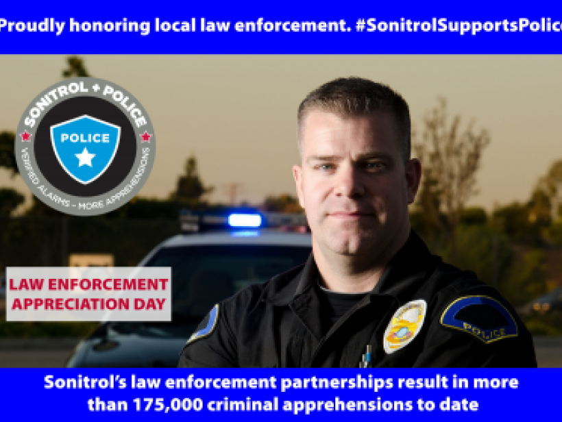 Police officer featured in Sonitrol's Police Appreciation Day