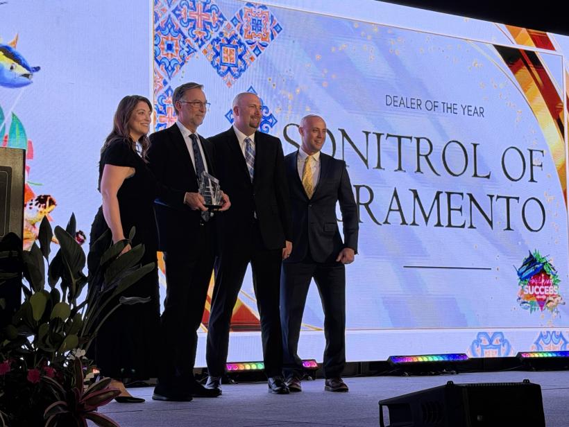 SONITROL of Sacramento accepts the award for dealer of the year